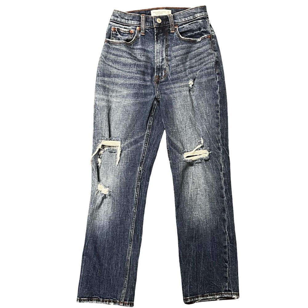 Abercrombie & Fitch Denim Jeans Ankle Straight Ultra High Rise Women's 25/0s‎